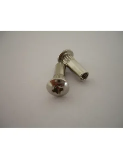 Ecrou Relieur Tête Poelier Pozi M4X9 5X15 Acier nickelé - 1 pièce