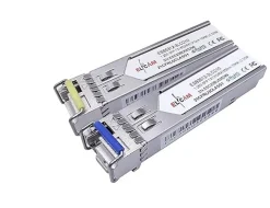 Elfcam - 2 Modules SFP BIDI 1,25 Gbps LC/UPC Monomode OS2, DDM, 10 km, TX 1310/RX 1550 & TX 1550/RX 1310