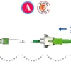 Elfcam - Adaptateur Fibre Optique Monomode Simplex LC/APC Mâle à SC/APC Femelle, Lot de 1