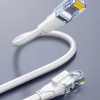 Elfcam - Câble Ethernet RJ45 Cat 7 SFTP 15m (Rond Blanc), 10Gbps, 600MHz, Cuivre, Anti-Interférences