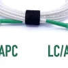 Elfcam - Câble Fibre Optique LC/APC à LC/APC - 20m (Blanc), Jarretière Optique Simplex Monomode 9/125um LSZH