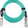Elfcam - Câble Optique Actif SFP+ à SFP+ - 2m, AOC 10 Gbit/s OM3, Ultra Performant, Réseau Professionnels, PC