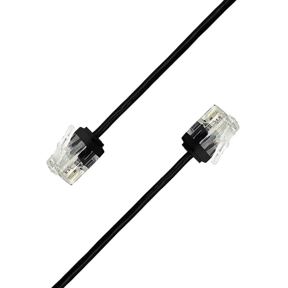 Elfcam - Câble RJ45 Cat 6 Slim 1m (Noir) - 32AWG Ultra Fin, Réseau LAN/WAN, Haut Débit, Idéal PC, Box, Routeur
