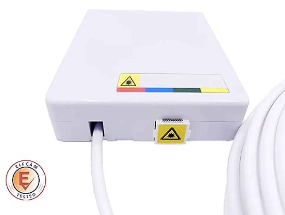 Elfcam - 10m Câble Fibre Optique SC/APC à SC/APC, Simplex Monomode 4,0mm avec PTO, Rallonge Fibre sans Perte