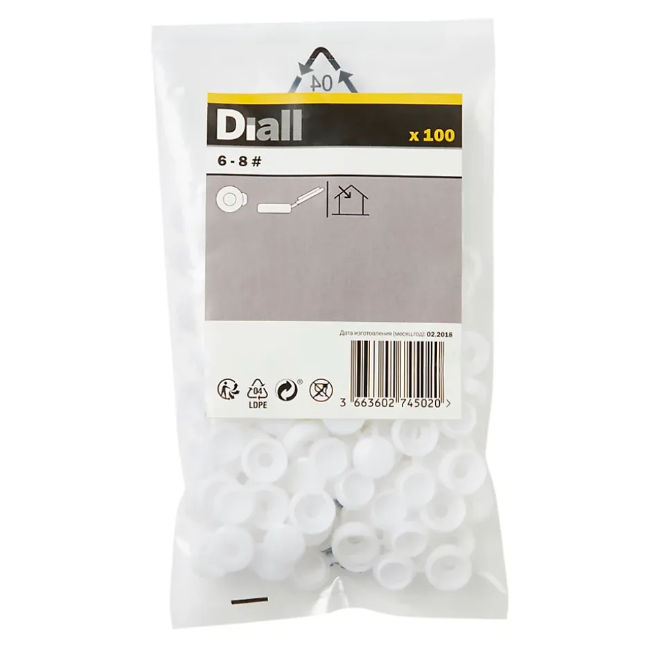 Embout blanc à clipser ø6-8 mm - 100 pièces