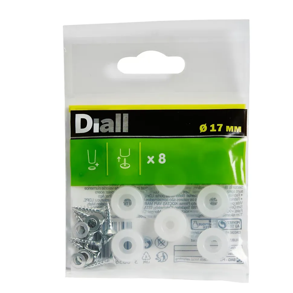 Embout en plastique Diall 17 mm x 8, transparent