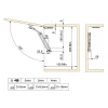 Emuca Compas pour portes levantes Altius One, Gamme de force 1440-2200, Acier, Nickelé