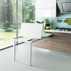 Emuca Coulisses pour table à rallonge Party, Aluminium, Inox anodisé