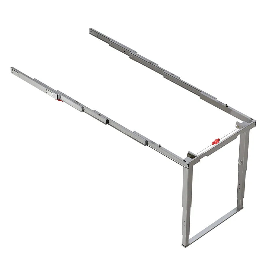 Emuca Coulisses pour table à rallonge Party, Aluminium, Inox anodisé