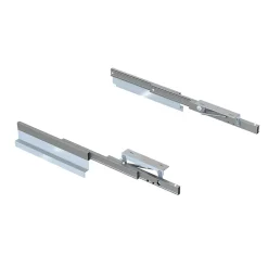 Emuca Coulisses pour table extensible et relevable Oplà Folding+39, Aluminium, Acier inox anodisé