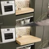 Emuca Coulisses pour table extensible et relevable Oplà Folding+39 M120, Aluminium, Inox anodisé