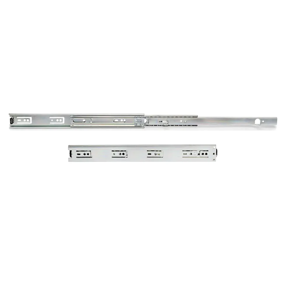 Emuca Jeu de coulisses à billes à sorties totale avec supports, hauteur 45mm, longueur 500mm, Acier, Zingué
