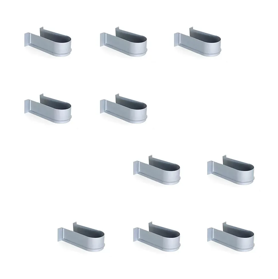 Emuca Lot de 10 Economiseurs de siphon de tiroir de bain, courbés, Plastique, Gris