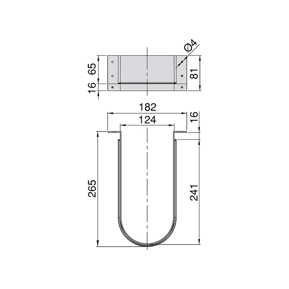 Emuca Lot de 10 Economiseurs de siphon de tiroir de bain, courbés, Plastique, Gris