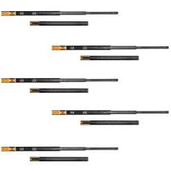 Emuca Lot de 5 jeux de Coulisses pour tiroirs, roulement à billes, hauteur 45mm, profondeur 600mm, sortie totale, fermeture