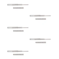 Emuca Lot de 5 jeux de Coulisses pour tiroirs, roulement à billes, hauteur 45mm, profondeur 350mm, sortie totale, zingué