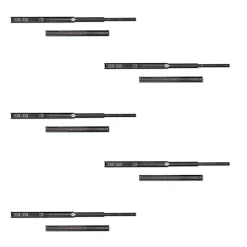 Emuca Lot de 5 jeux de Coulisses pour tiroirs, roulement à billes, hauteur 45mm, profondeur 500mm, sortie totale, Noir