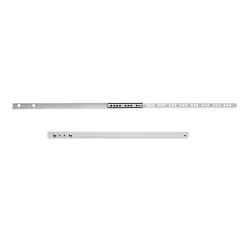 Emuca Lot de 5 jeux de coulisses de tiroir, roulement à billes, hauteur 17mm, profondeur 342mm, sortie partiel, Zingué