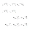 Emuca Lot de 10 pistons pour portes Relevable H, 5kg, course 100mm, avec loquets, acier et plastique, gris métallisé