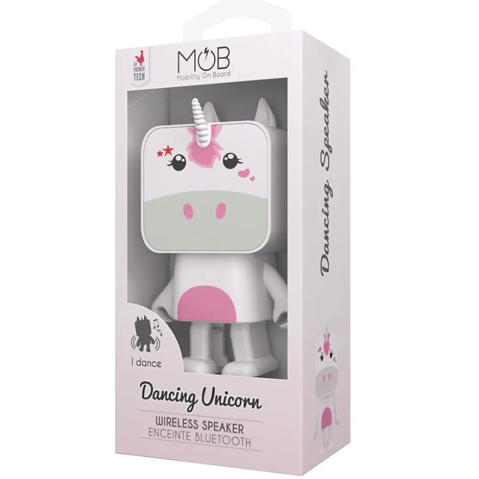 Enceinte Bluetooth Dancing Licorne - MOBILITY ON BOARD - Enceinte Bluetooth Licorne Blanc