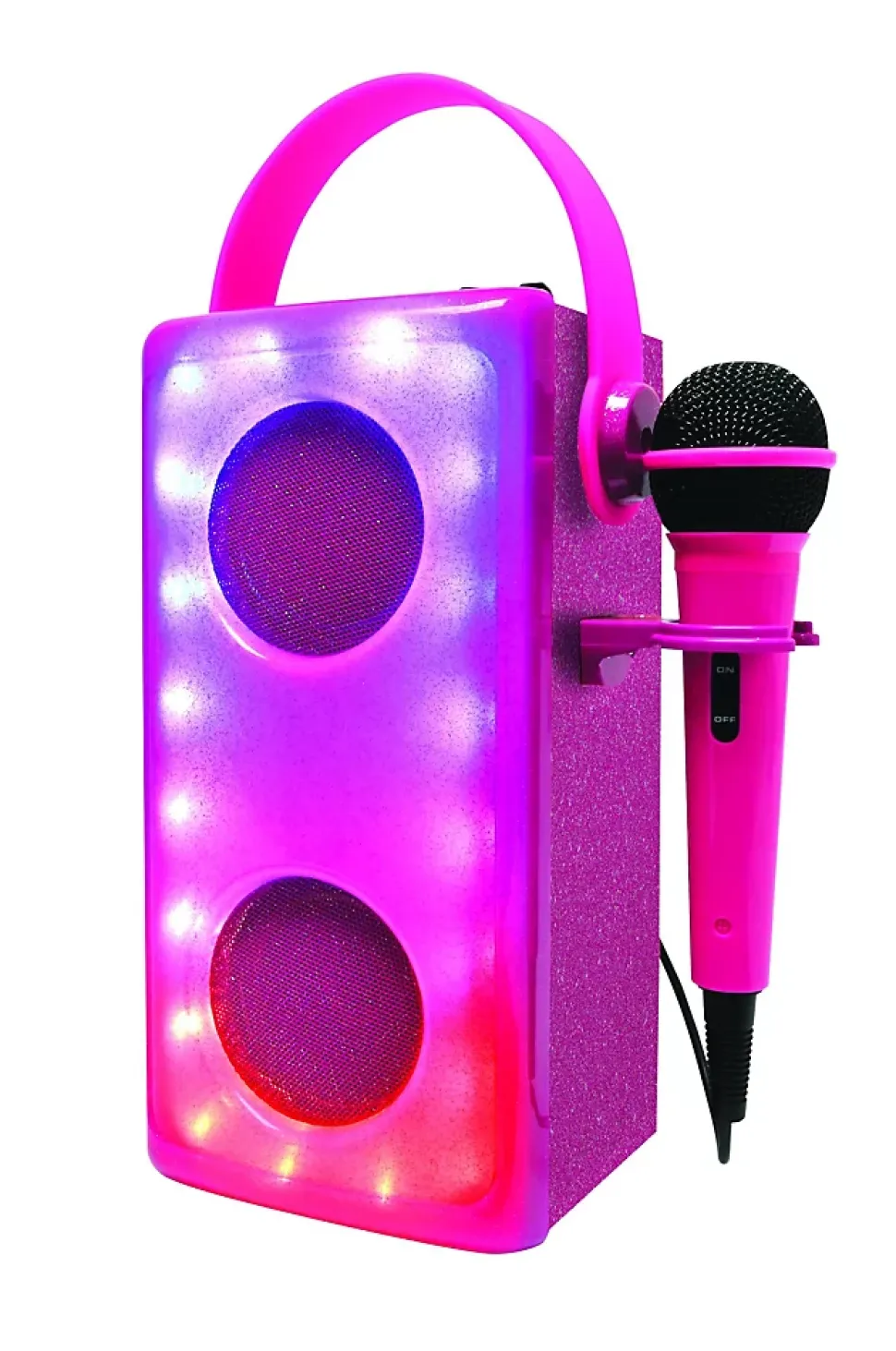 Enceinte Bluetooth lumineuse Rose avec micro