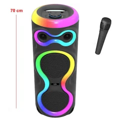 Enceinte lumineuse Bluetooth KARAOKE 1000W FIREBOOST