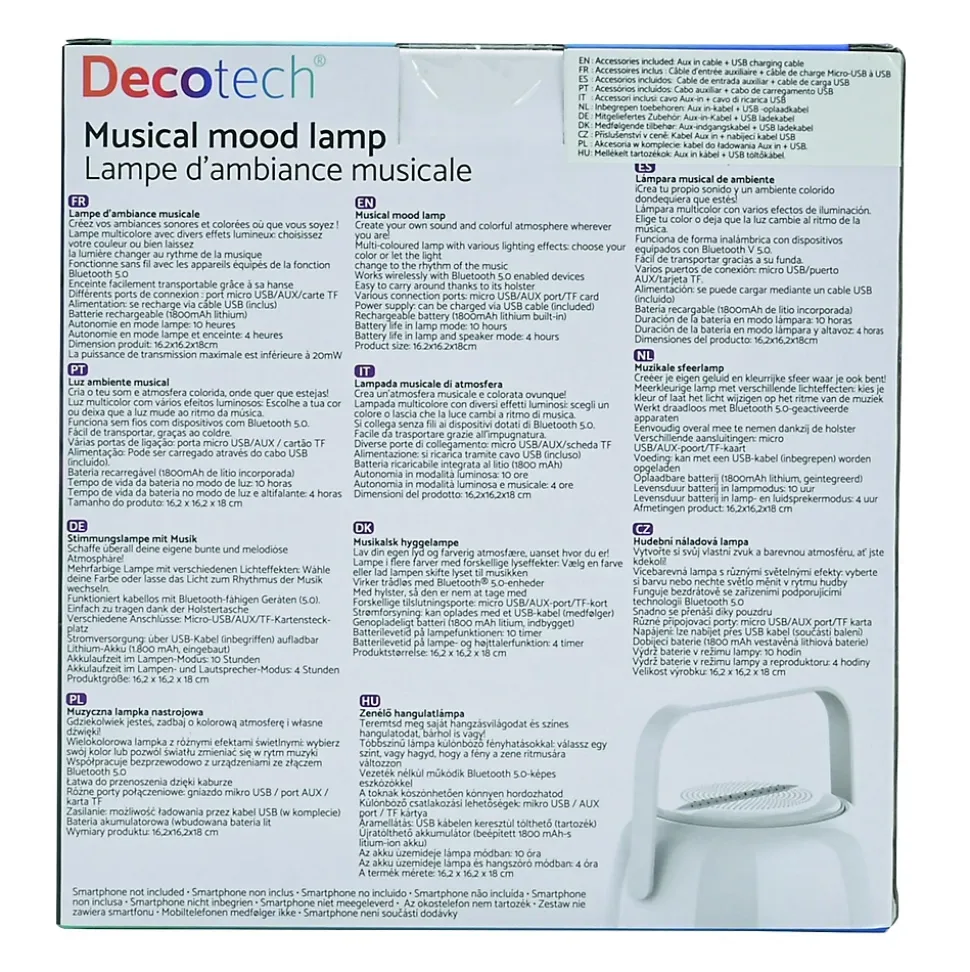 Enceinte portable Decotech avec effets lumineux