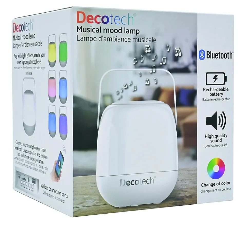 Enceinte portable Decotech avec effets lumineux