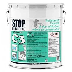 Enduit de cuvelage C3 enduit ciment étanchéité hydrofuge béton PROCOM-5 Kg-Gris