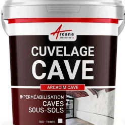 Enduit de cuvelage hydrofuge - Étanchéité cave sous-sol garage / ARCACIM CAVE Blanc - 5 kg - ARCANE INDUSTRIES