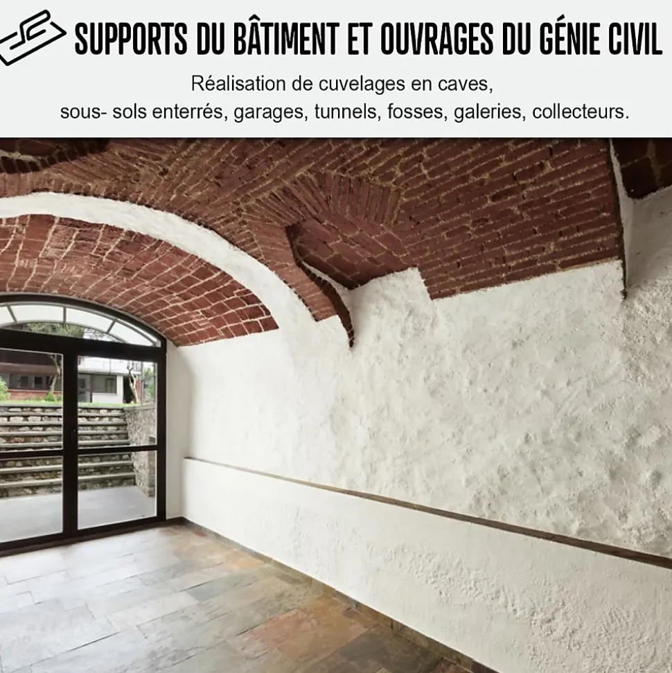 Enduit de cuvelage hydrofuge - Étanchéité cave sous-sol garage / ARCACIM CAVE Blanc - 5 kg - ARCANE INDUSTRIES