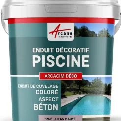 ENDUIT DE CUVELAGE PISCINE FINITION BETON CIRE - ARCACIM DECO Lilas Mauve - 16 m² - ARCANE INDUSTRIES