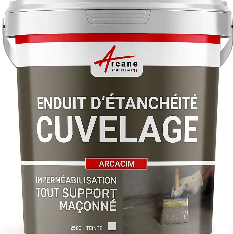 Enduit Hydrofuge pour support maçonné - ARCACIM Blanc - 25 kg - ARCANE INDUSTRIES