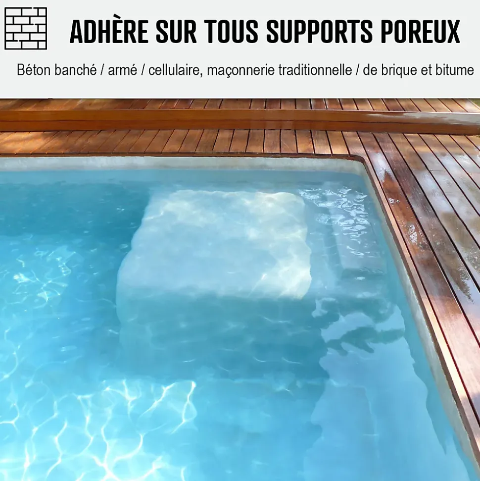Enduit Piscine Hydrofuge - Etanchéité Piscine & Cuvelage : ARCACIM PISCINE Gris - 5 kg - ARCANE INDUSTRIES