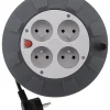 Enrouleur 4 prises 5m + coupe-circuit Zenitech