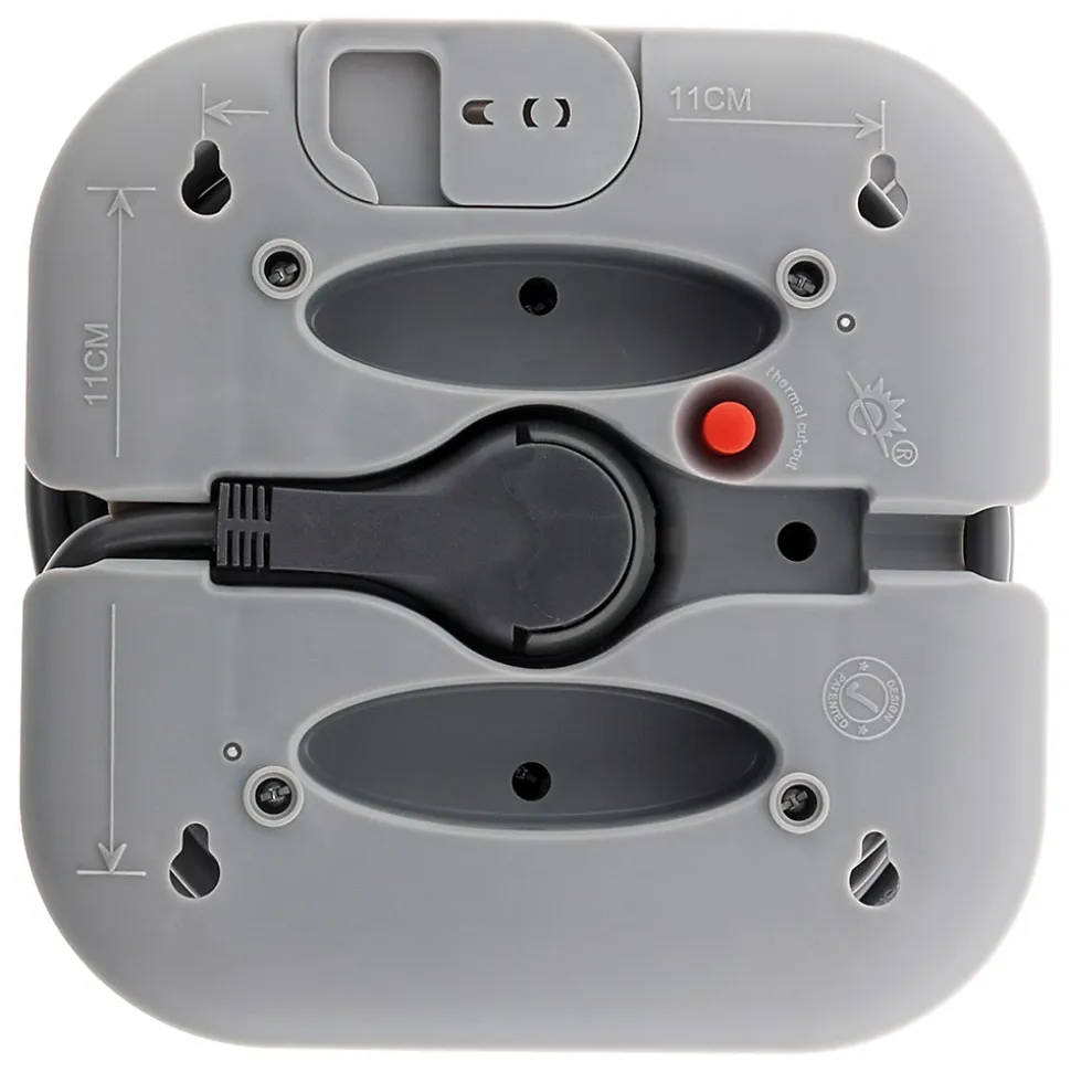 Enrouleur 3 x 2P+T + 2x USB - 7m - gris - Zenitech