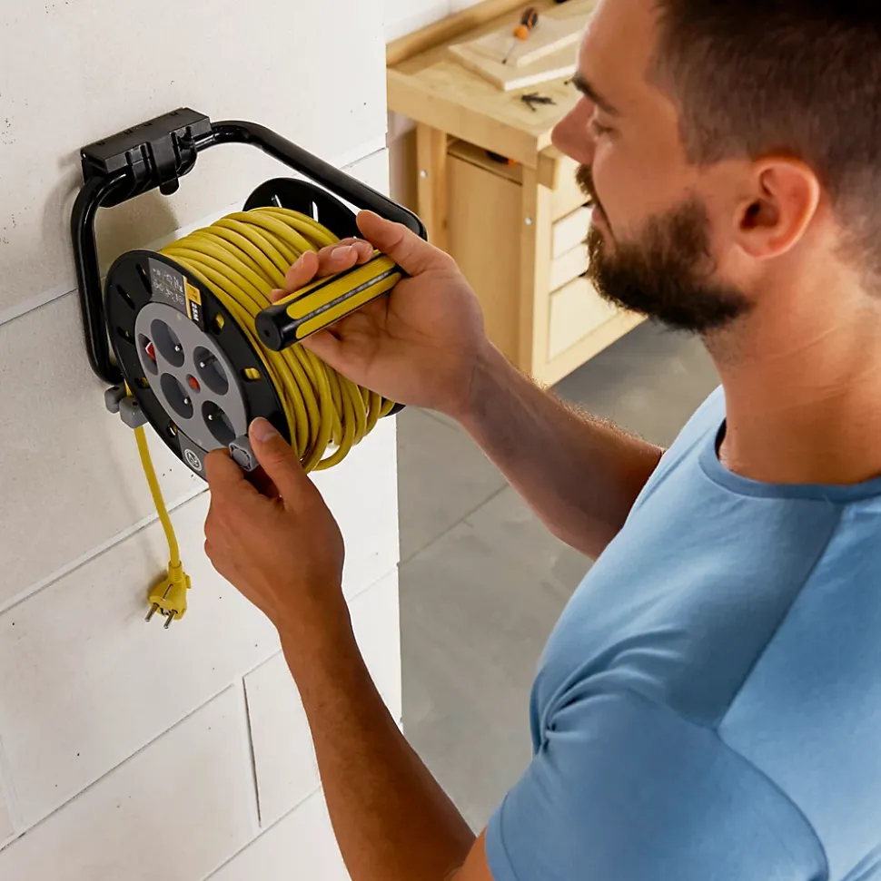 Enrouleur de bricolage Diall HO5VVF 3G1.5mm² 25m