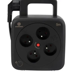 Enrouleur de câble électrique Jacobsen 4 prises 5m noir