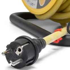 Enrouleur de chantier, 4 prises, 3G2.5, 40 mètres , NF, IP44. Platine fixe et guide cable
