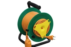 Enrouleur de jardin 25 m orange et vert