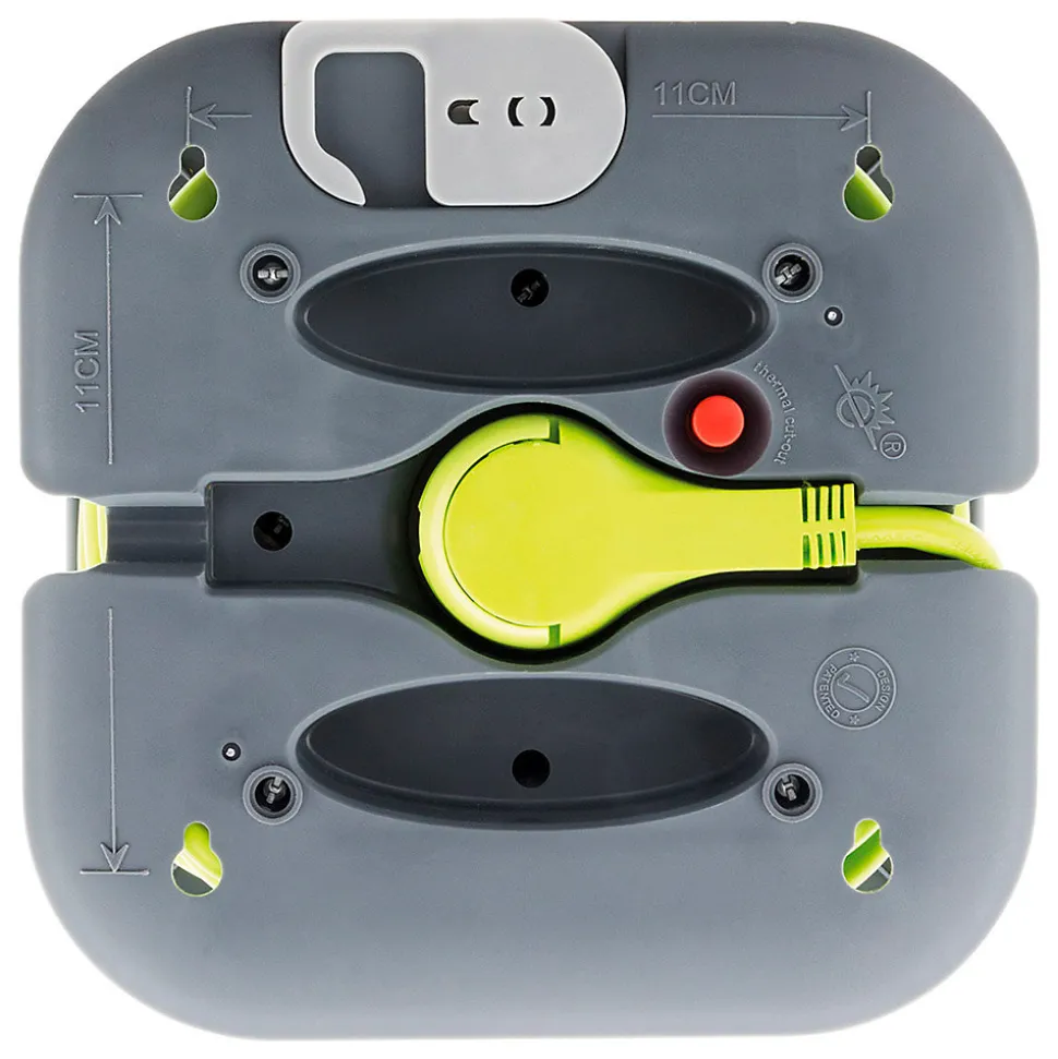 Enrouleur domestique 4 x 2P+T - 7m - vert Zenitech