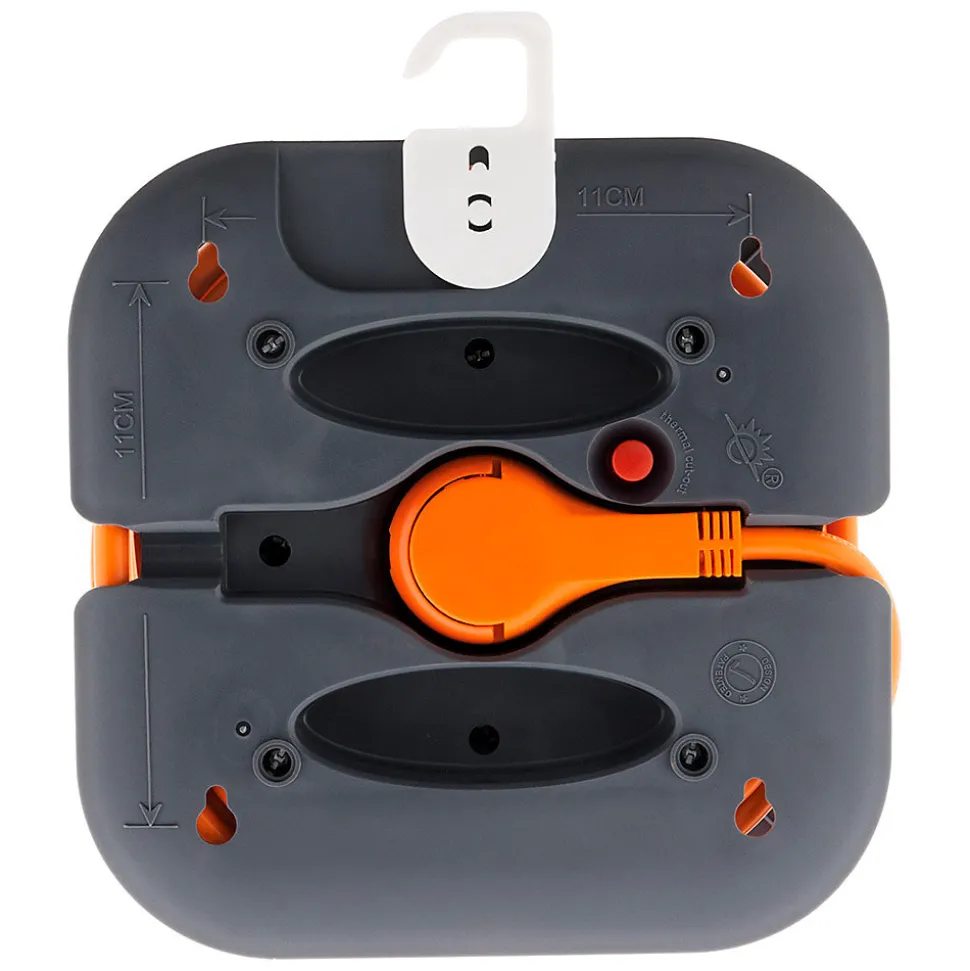 Enrouleur domestique 4x2P+T - 7m orange Zenitech