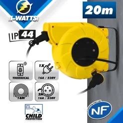 Enrouleur electrique automatique 20m-3g1.5mm