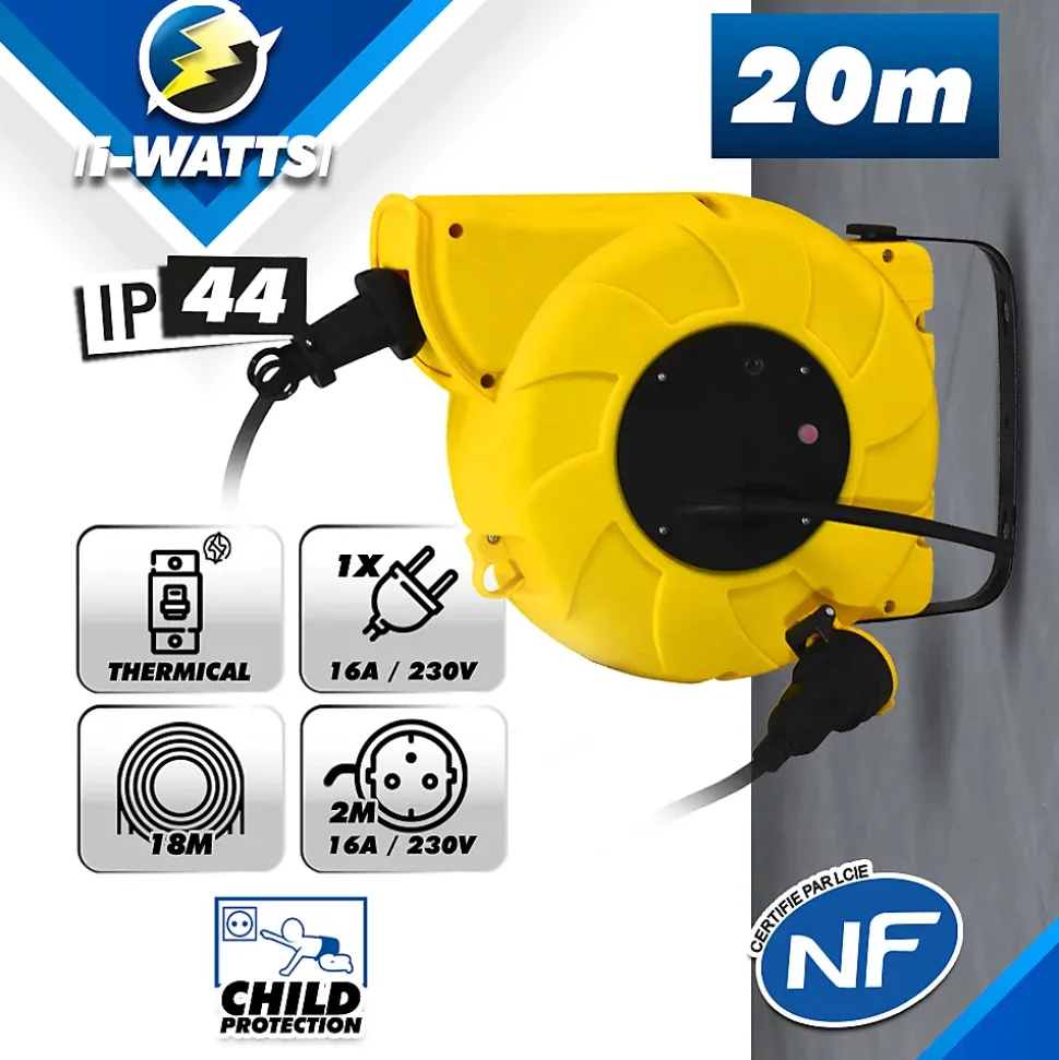 Enrouleur electrique automatique 20m-3g1.5mm