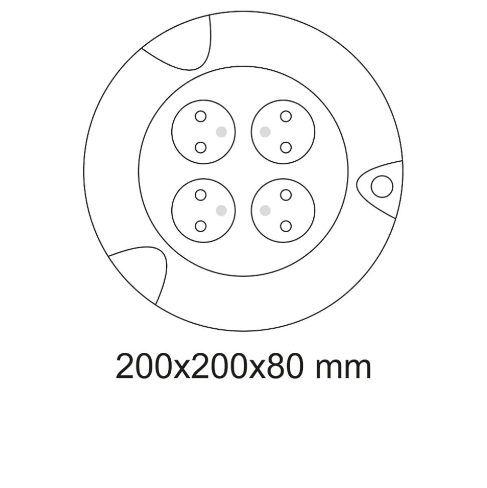 Enrouleur 5m H05VV-F 3G1.5mm² - 4 prises 16A - garantie 2 ans