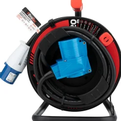 Enrouleur Schuko/CEE P17 20m - Noir/Bleu - Protec