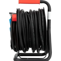 Enrouleur Schuko/CEE P17 20m - Noir/Bleu - Protec
