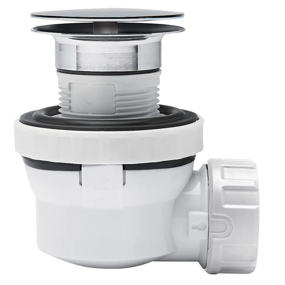 Ensemble bonde et siphon de lavabo Wirquin Nano 6.7 Sortie Ø32 mm - 1/4 de tour
