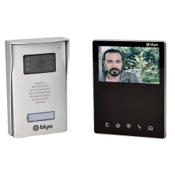 Ensemble interphone vidéo filaire et bouton pour l'extérieur Blyss Shelon