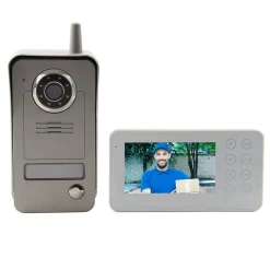Ensemble interphone vidéo sans fil avec bouton pour l'extérieur Blyss Wolin